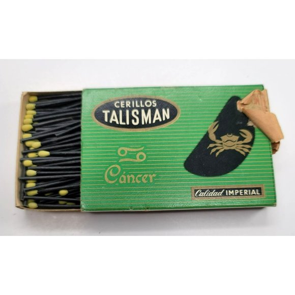 Cerillos Matchbox Talisman Calidad Imperial Cancer Sign Safety Matches CT412 - Picture 1 of 4